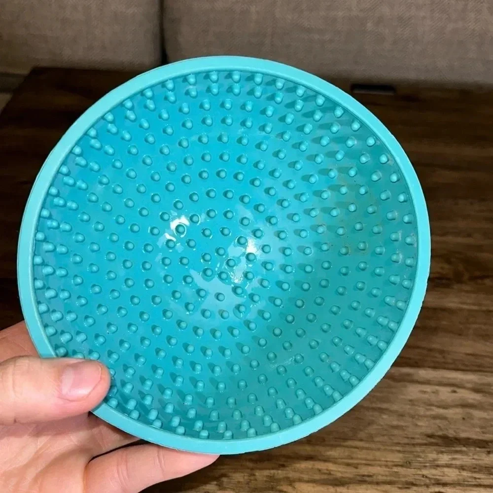 LICKIMAT Wobble Dog Feeder Bowl Reduces Anxiety & Boredom Pet Dog Bowl Blue